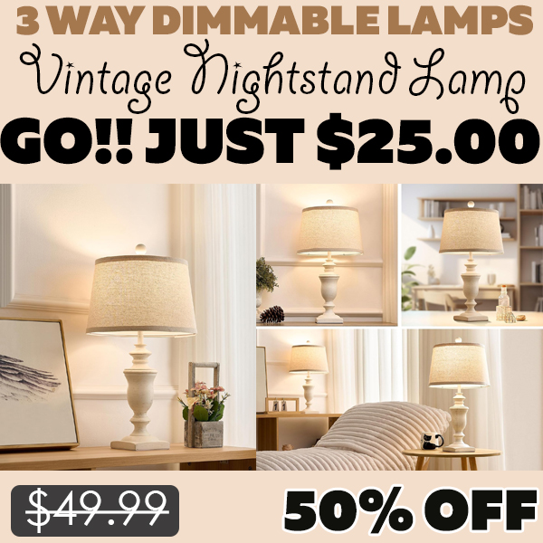 Vintage Nightstand Lamp Only $25.00 (Regularly $49.99)