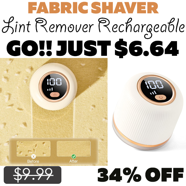 Lint Remover Rechargeable Only $6.64 (Regularly $9.99)