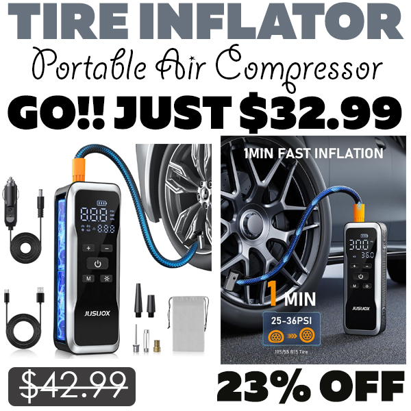 Portable Air Compressor Only $32.99 (Regularly $42.99)