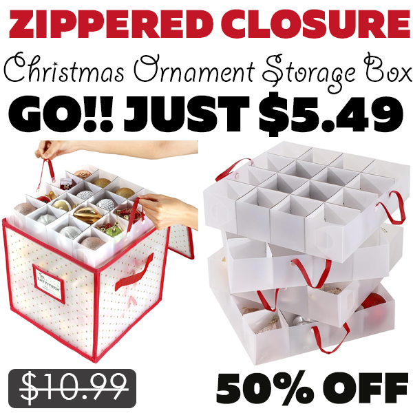 Christmas Ornament Storage Box Only $5.49 (Regularly $10.99)