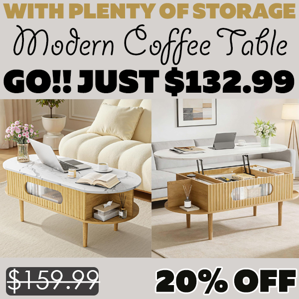Modern Coffee Table Only $132.99 (Regularly $159.99)