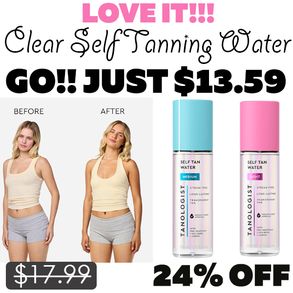 Clear Self Tanning Water Only $13.59 (Regularly $17.99)