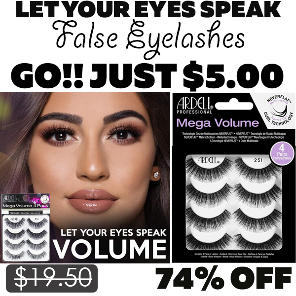 False Eyelashes Only $5.00 (Regularly $19.50)
