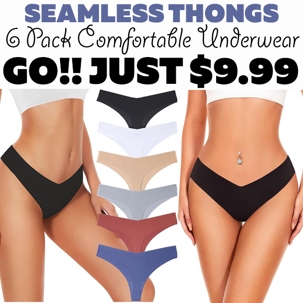 6 Pack Comfortable Underwear Only $9.99