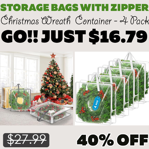 Christmas Wreath Storage Container - 4 Pack Only $16.79 (Regularly $27.99)