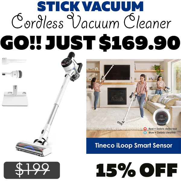 Cordless Vacuum Cleaner Only $169.90 (Regularly $199.99)