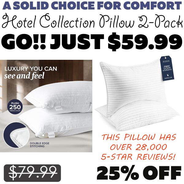 Hotel Collection Pillow 2-Pack Only $59.99 (Regularly $79.99)