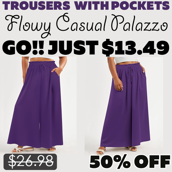 Flowy Casual Palazzo Only $13.49 (Regularly $26.98)