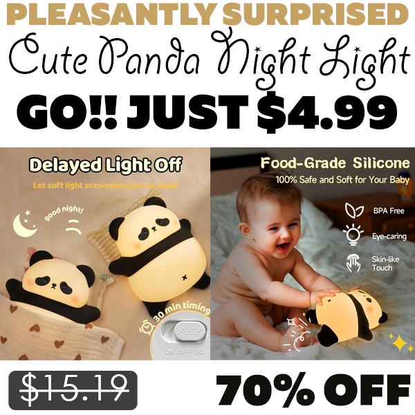 Cute Panda Night Light Only $4.99 (Regularly $15.19)
