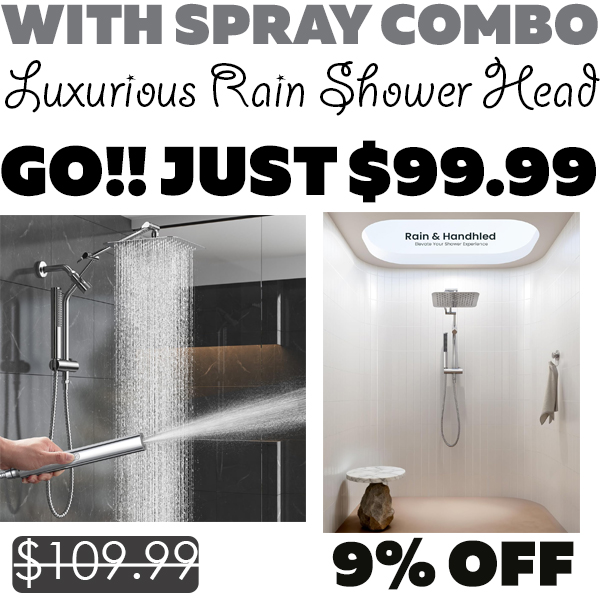 Luxurious Rain Shower Head Only $99.99 (Regularly $109.99)