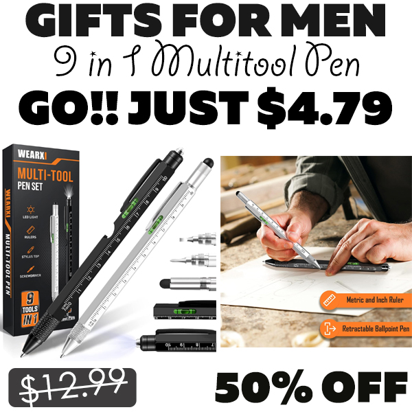 9 in 1 Multitool Pen Only $4.79 (Regularly $12.99)