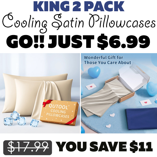 Cooling Satin Pillowcases Only $6.99 (Regularly $17.99)