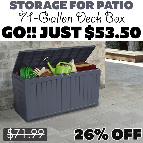 71-Gallon Deck Box Only $53.50 (Regularly $71.99)