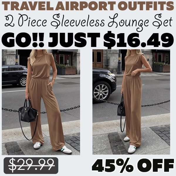 2 Piece Sleeveless Lounge Set Only $16.49 (Regularly $29.99)