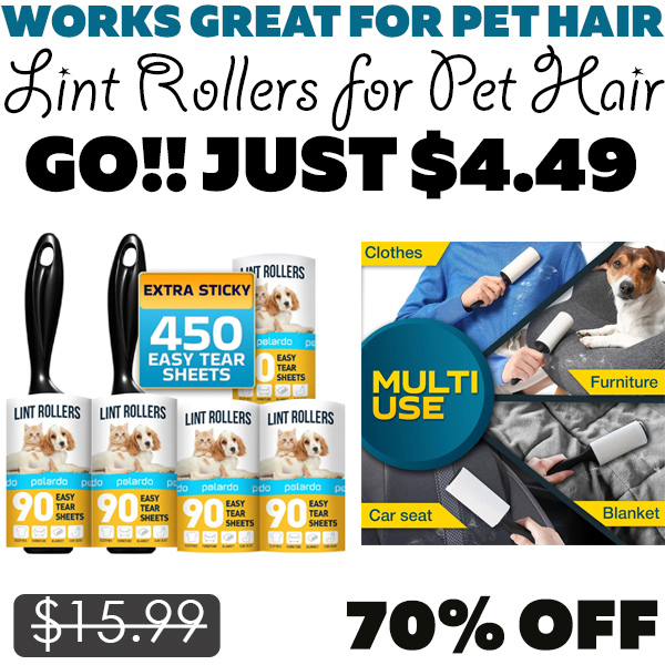 Lint Rollers for Pet Hair Only $4.49 (Regularly $15.99)