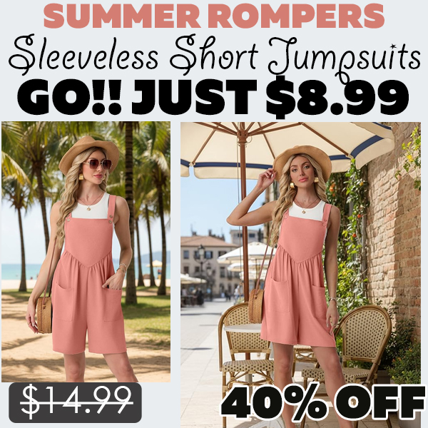 Sleeveless Short Jumpsuits Only $18.14 (Regularly $14.99)