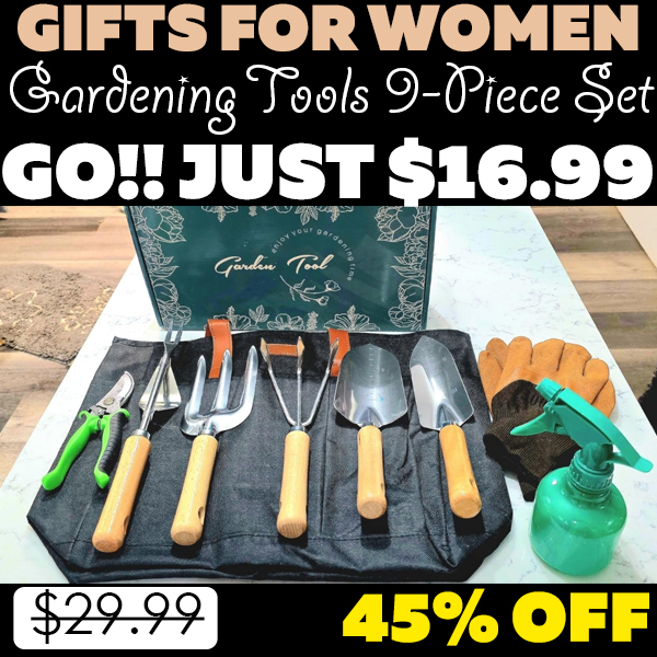 Gardening Tools 9-Piece Set Only $16.99 (Regularly $29.99)