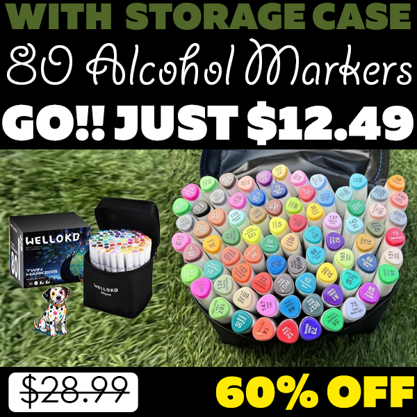 80 Alcohol Markers Only $12.49 (Regularly $28.99)