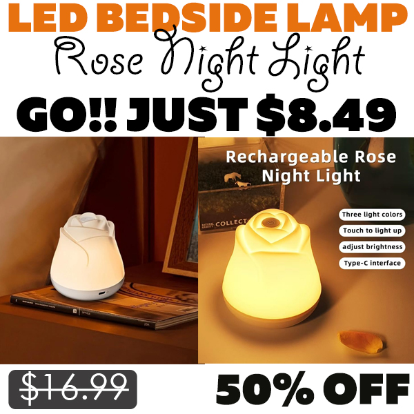Rose Night Light Only $8.49 (Regularly $16.99)