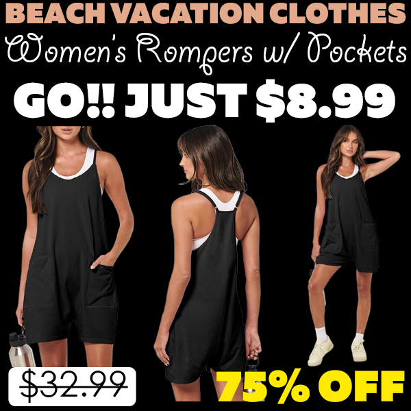 Women’s Rompers w/ Pockets Only $8.99 (Regularly $32.99)