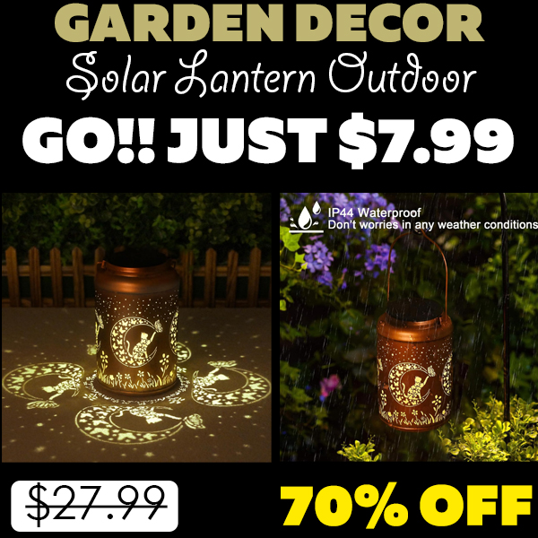 Solar Lantern Outdoor Only $7.99 (Regularly $27.99)