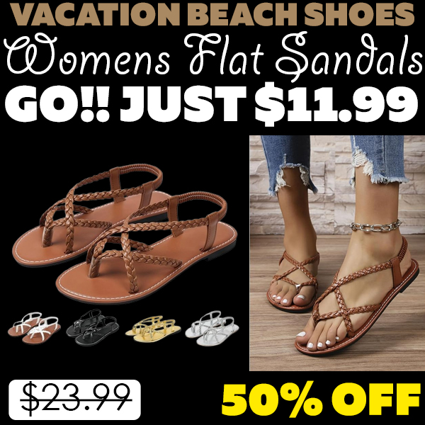 Womens Flat Sandals Only $11.99 (Regularly $23.99)