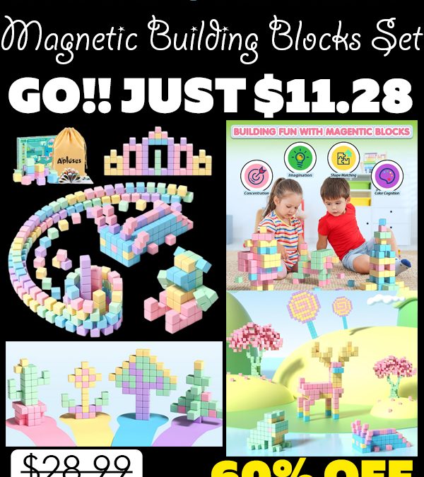 Magnetic Building Blocks 45-Piece Set Only $11.28 (Regularly $28.99)