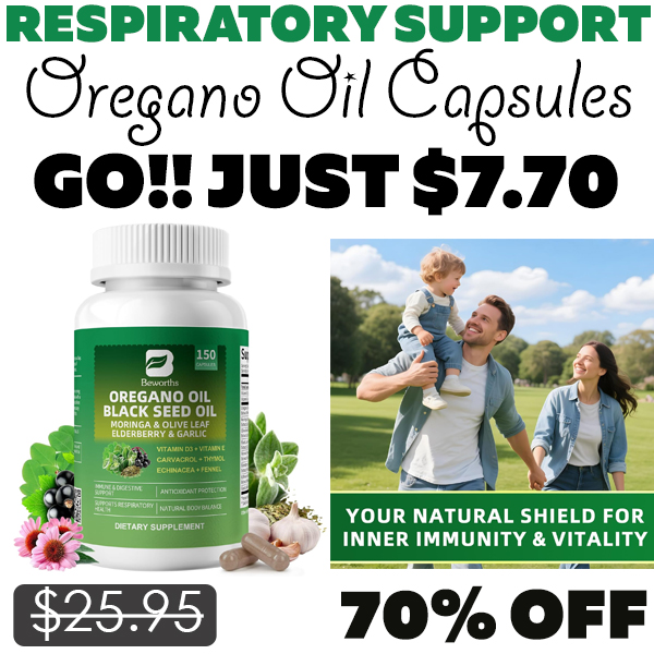 Oregano Oil Capsules Only $7.70 (Regularly $25.95)