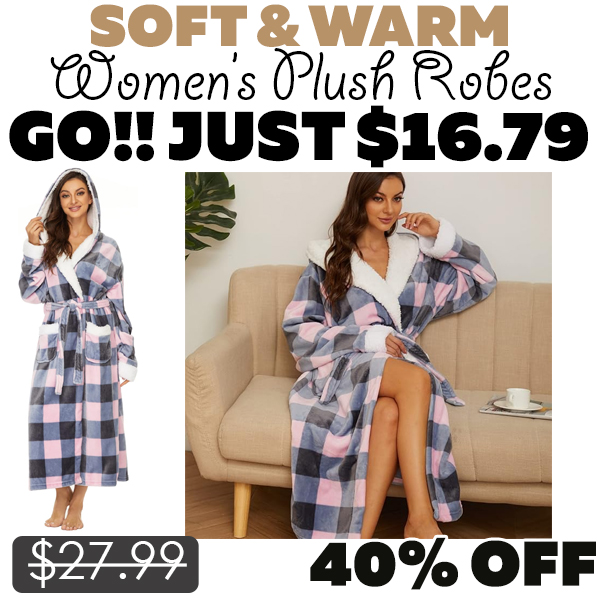 Women’s Plush Robes Only $16.79 (Regularly $27.99)