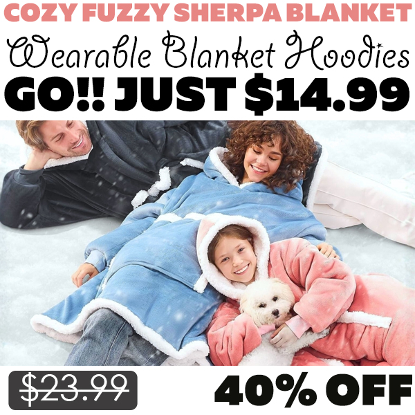 Wearable Blanket Hoodies Only $14.99 (Regularly $23.99)