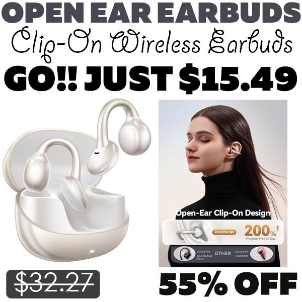 Clip-On Wireless Earbuds Only $15.49 (Regularly $32.27)