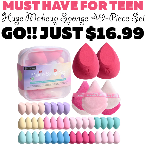 Huge Makeup Sponge 49-Piece Set Only $16.99