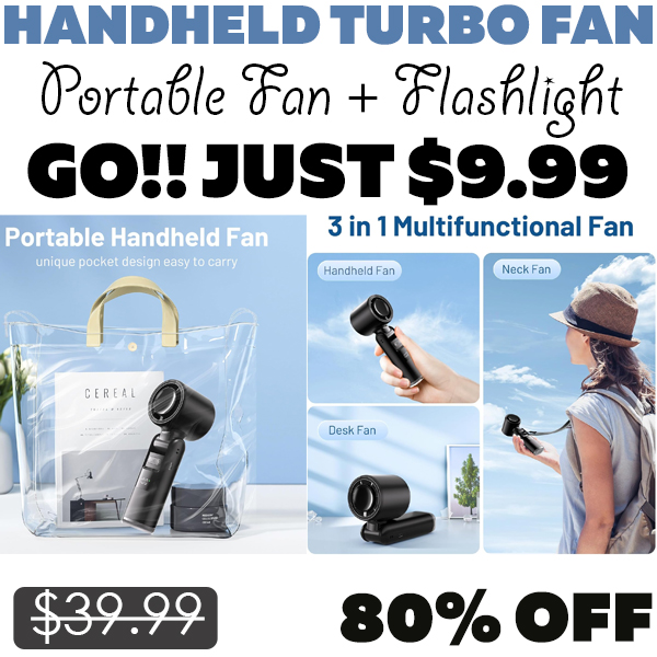 Portable Fan + Flashlight Only $9.99 (Regularly $39.99)