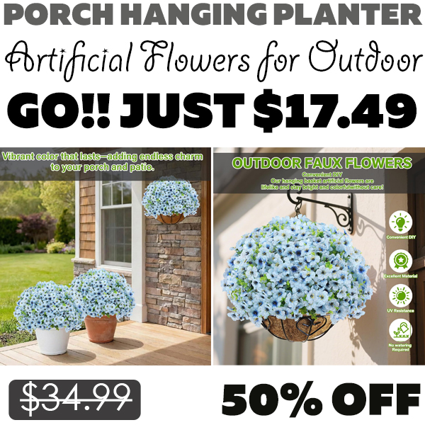 Artificial Flowers for Outdoor Only $17.49 (Regularly $34.99)