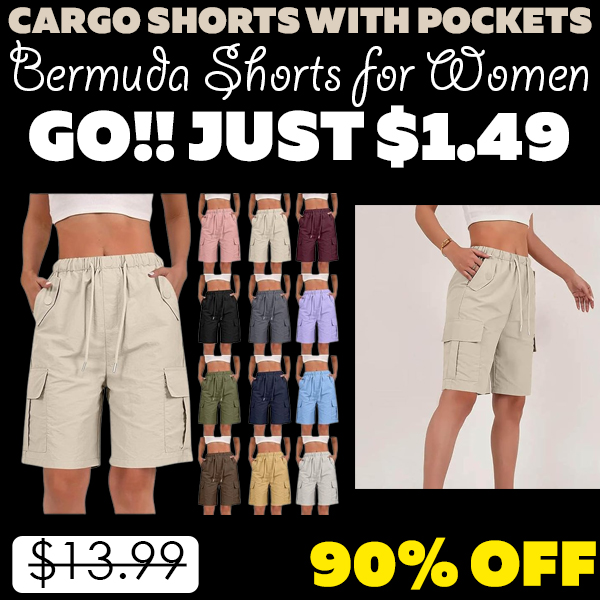 Bermuda Shorts for Women Only $1.49 (Regularly $13.99)