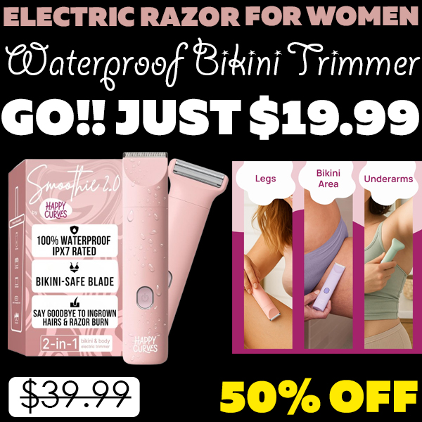Waterproof Bikini Trimmer Only $19.99 (Regularly $39.99)