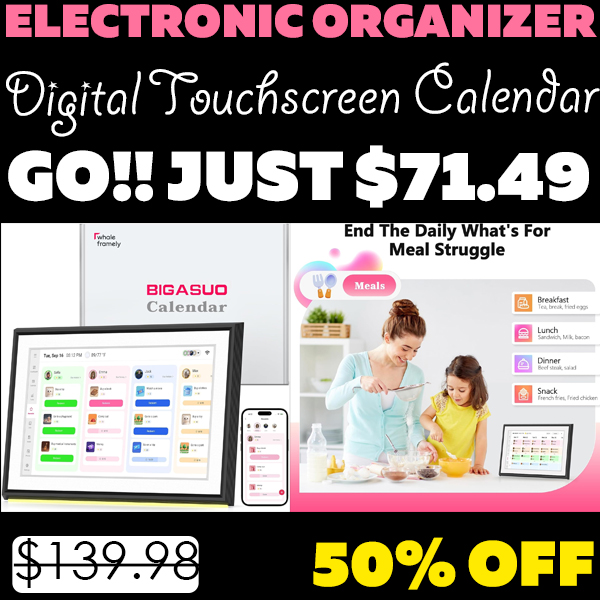 Digital Touchscreen Calendar Only $71.49 (Regularly $139.98)