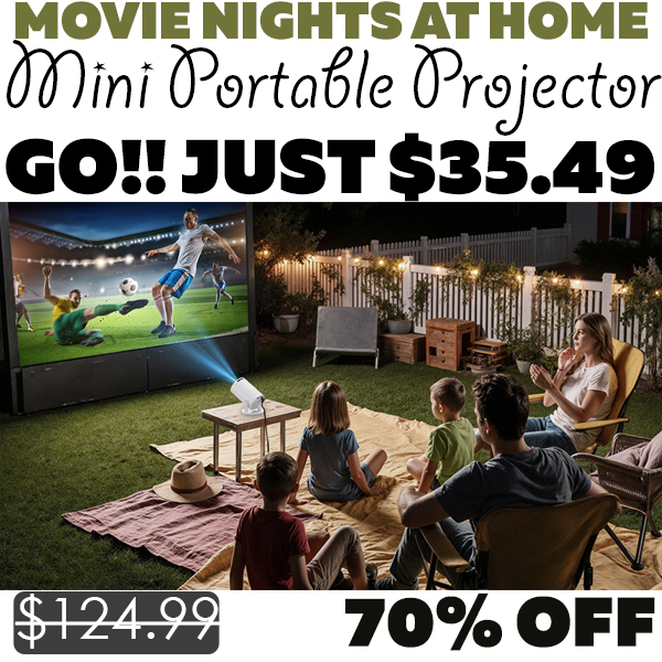 Mini Portable Projector Only $35.49 (Regularly $124.99)
