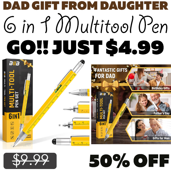 6 in 1 Multitool Pen Only $4.99 (Regularly $9.99)