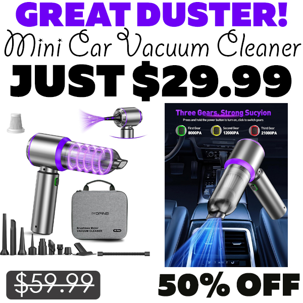 Mini Car Vacuum Cleaner Only $29.99 (Regularly $59.99)