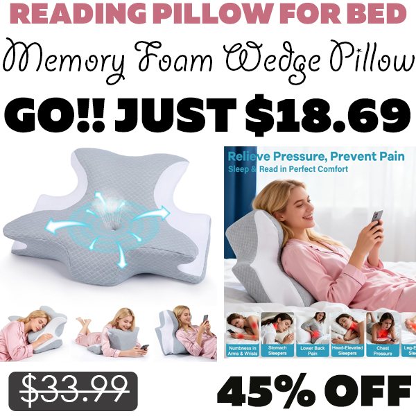 Memory Foam Wedge Pillow Only $18.69 (Regularly $33.99)