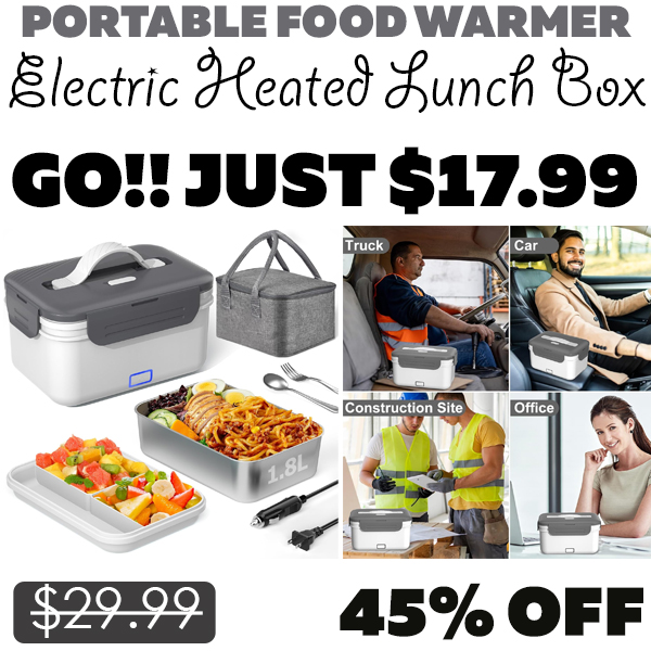 Electric Heated Lunch Box Only $17.99 (Regularly $29.99)