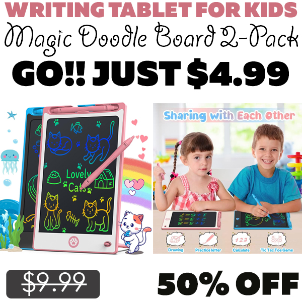 Magic Doodle Board 2-Pack Only $4.99 (Regularly $9.99)