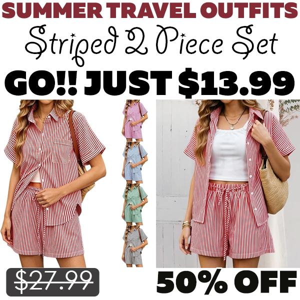 Striped 2 Piece Set Only $13.99 (Regularly $27.99)