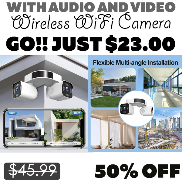 Wireless WiFi Camera Only $23.00 (Regularly $45.99)