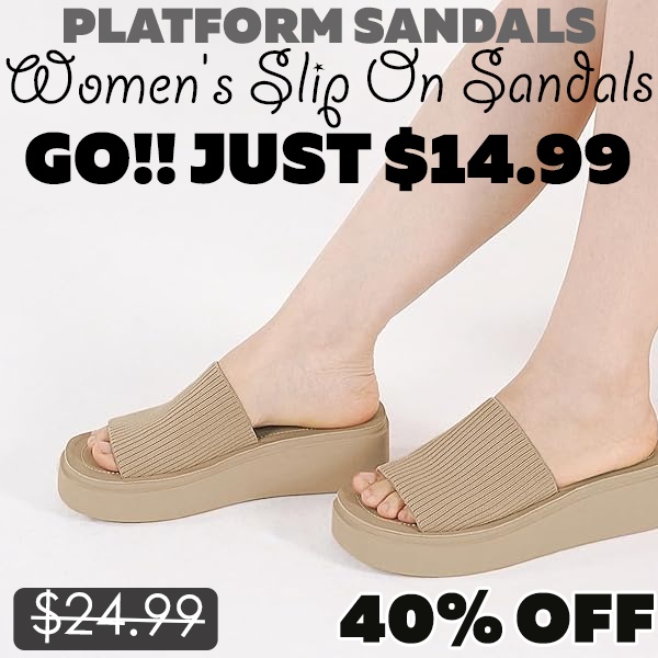 Women's Slip On Sandals Only $14.99 (Regularly $24.99)