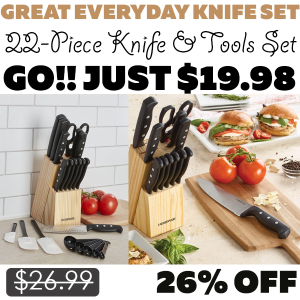 22-Piece Knife & Tools Set Only $19.98 (Regularly $26.99)