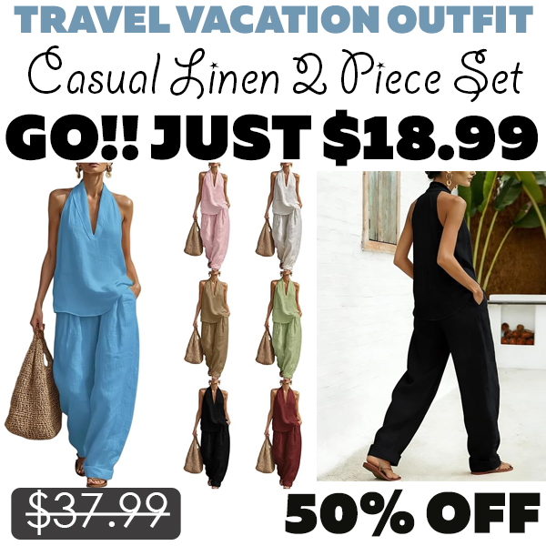 Casual Linen 2 Piece Set Only $18.99 (Regularly $37.99)