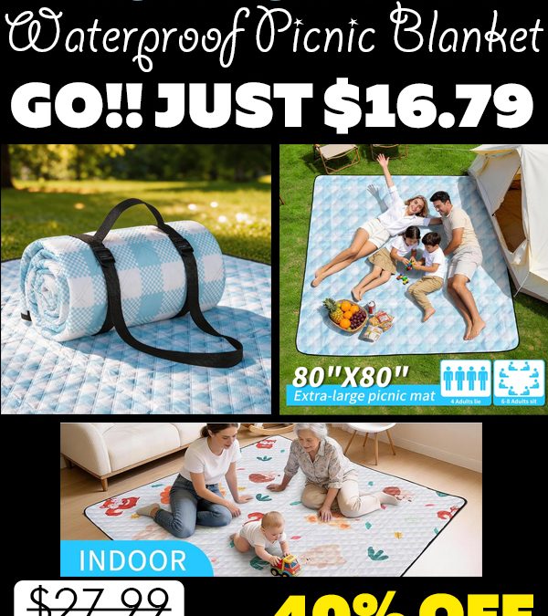 Waterproof Picnic Blanket Only $16.79 (Regularly $27.99)