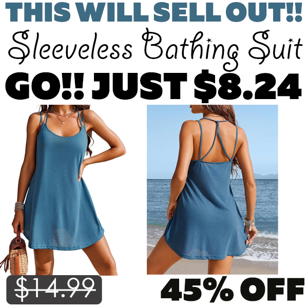 Sleeveless Bathing Suit Only $8.24 (Regularly $14.99)